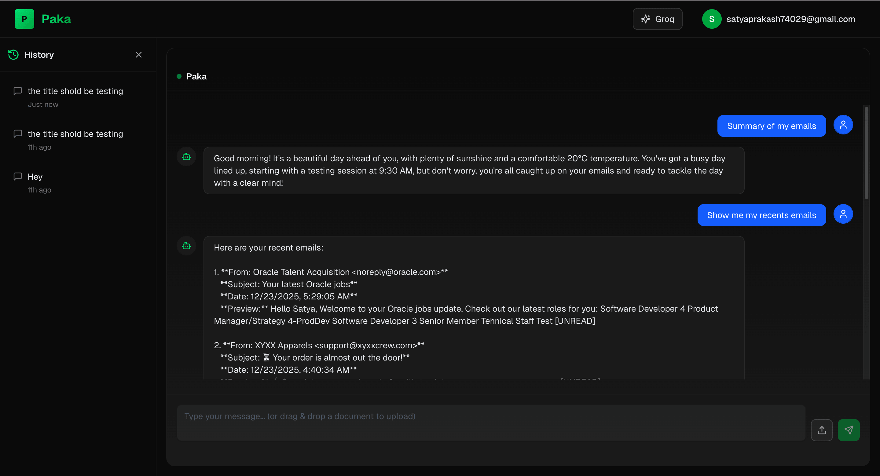 Paka project screenshot